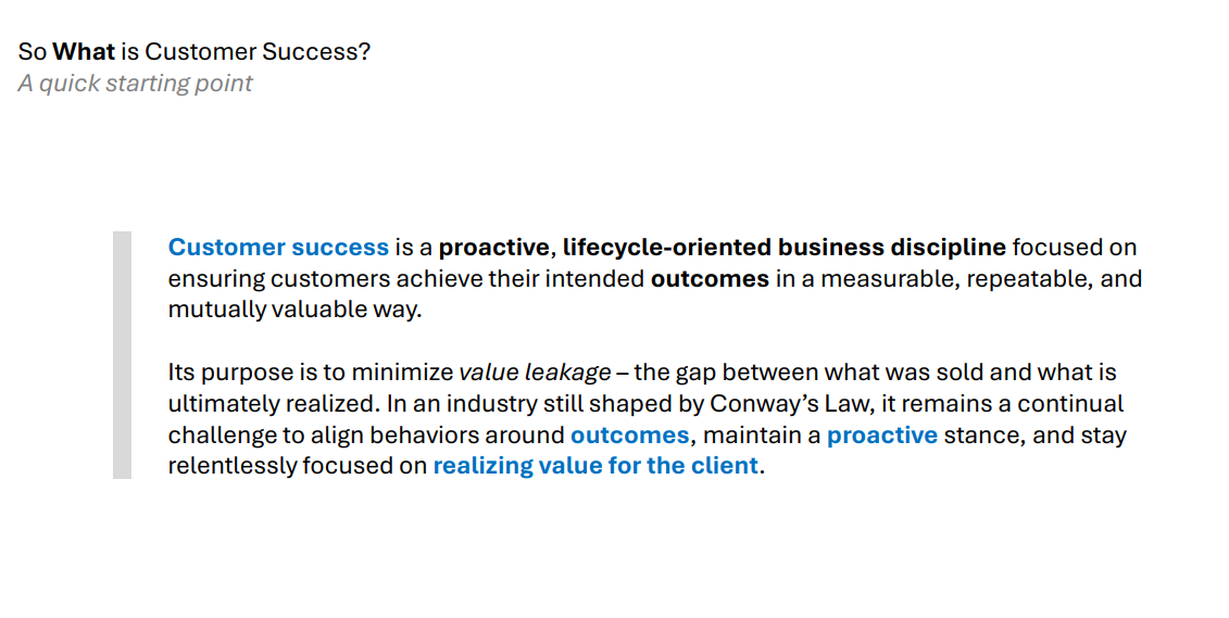 What is Customer Success